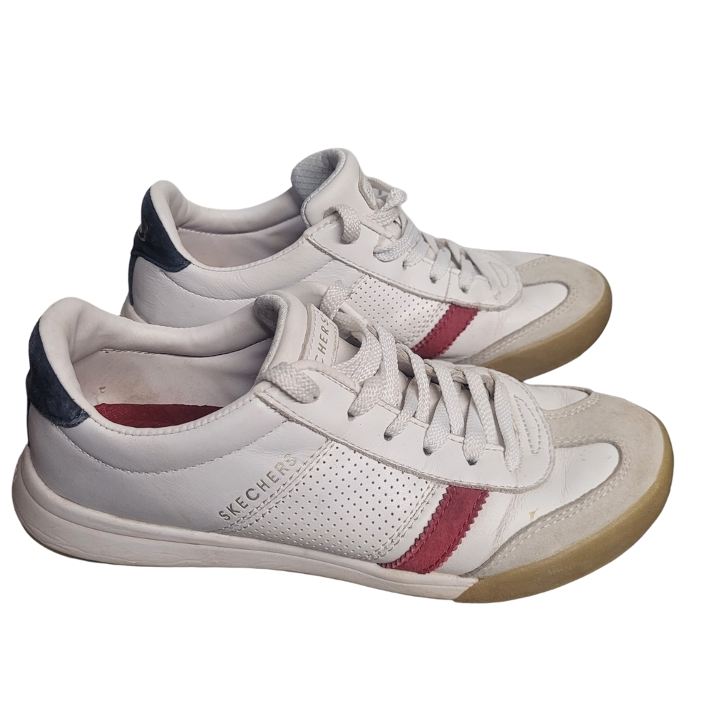 Skechers Women's Zinger Retro White and Red Leather Sneakers Size 6